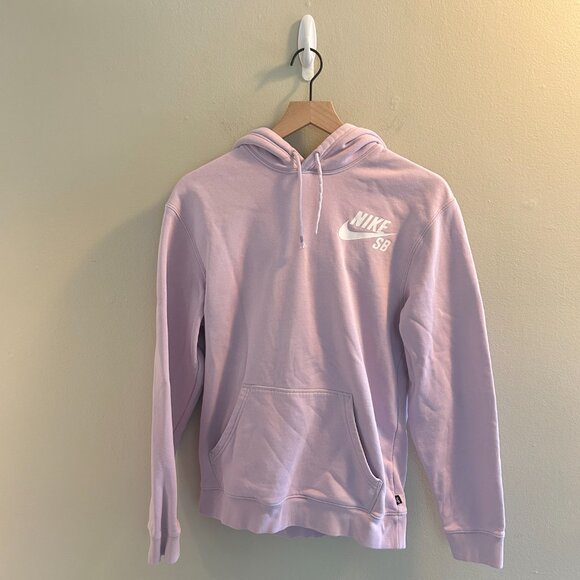 Nike SB Icon Hoodie Mens Size XS Light Purple Lilac Sweatshirt Skater Pullover - Picture 3 of 14